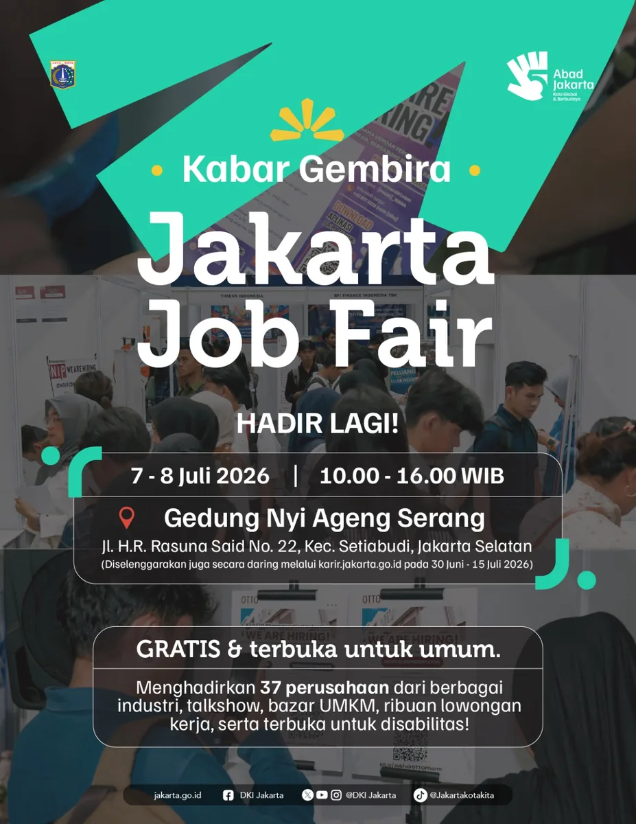 Job Fair Kabupaten Tulungagung 2026 (Suku Dinas TKTE Wilayah Kabupaten Tulungagung Barat) : 7-8 Juli 2026